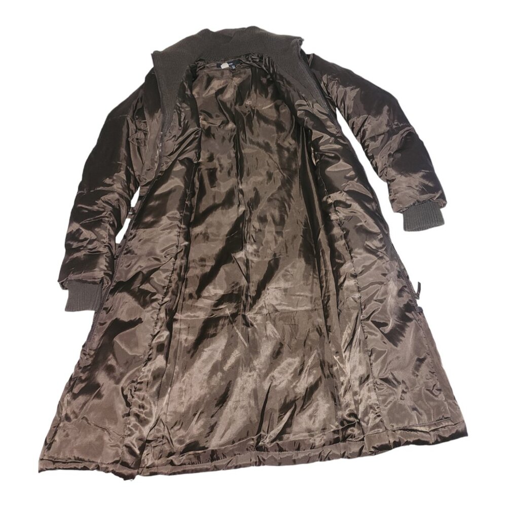 Zara Basic Brown Puff Long Coat Jacket Pockets Me… - image 5